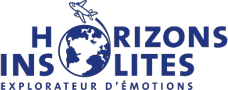 logo de l'agence de voyage Horizons Insolites en version bleu